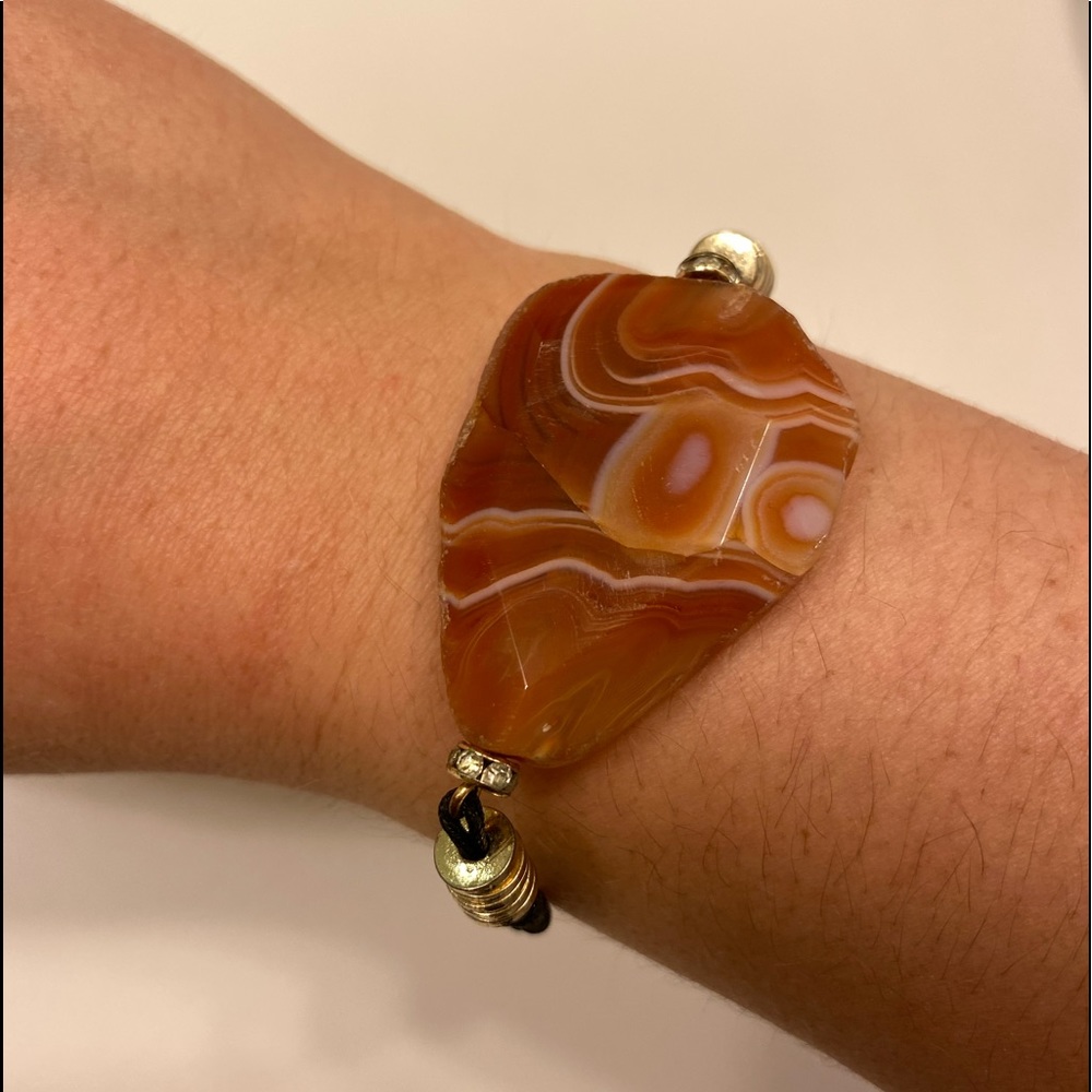 Natural stone adjustable bracelet